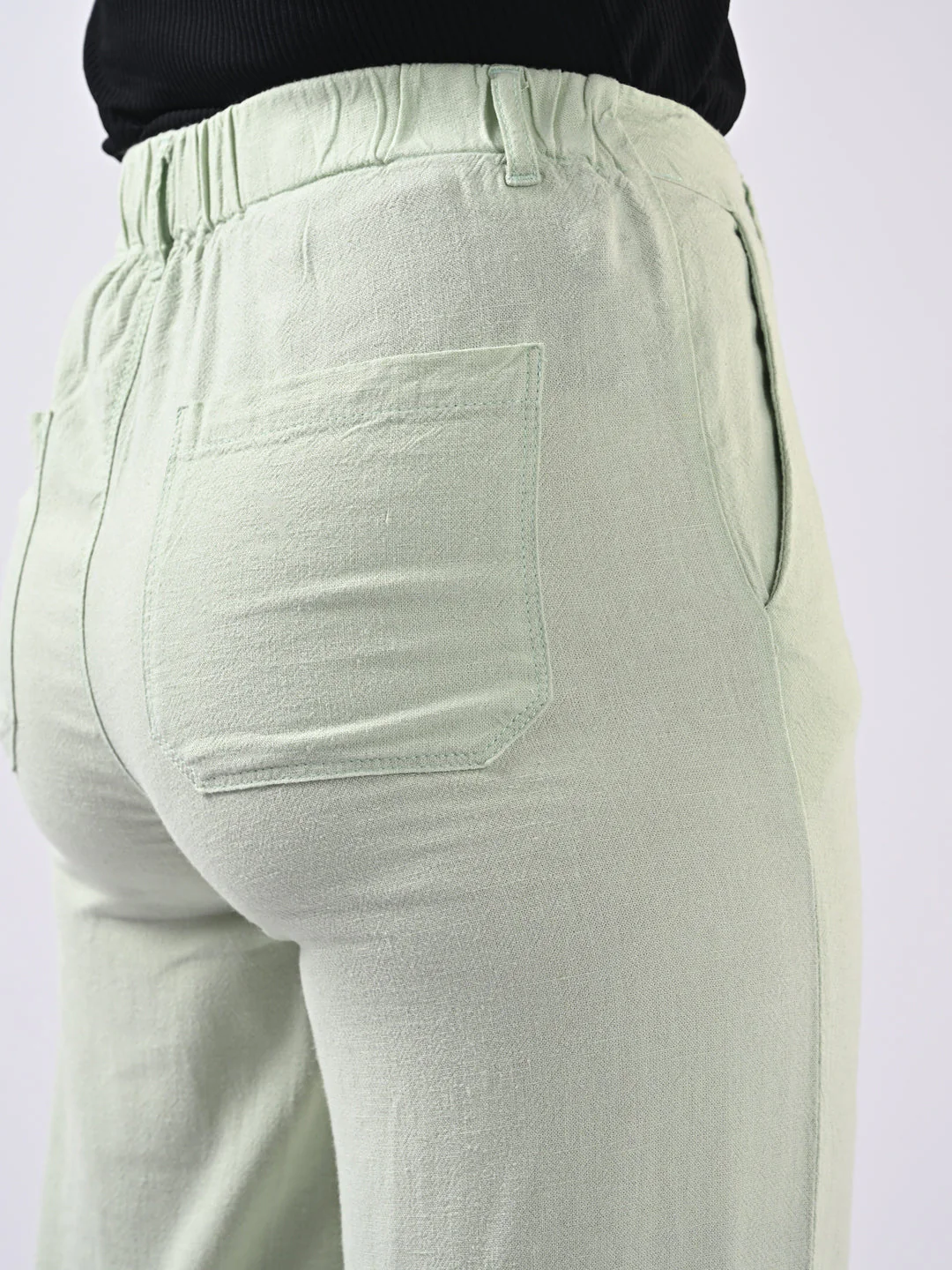 Women High-Rise Wide Leg Korean Pants - Image 6