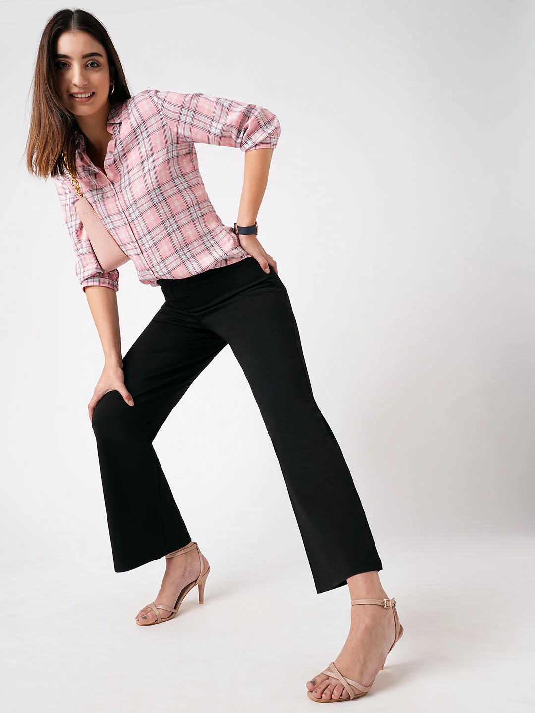Women High-Rise Wide Leg Treggings