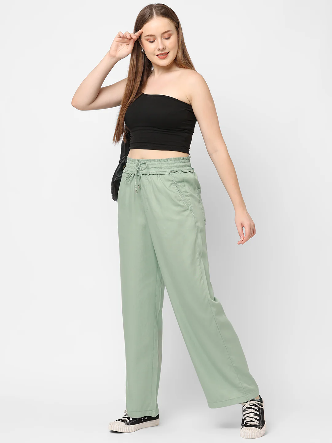Women High-Rise Wide Leg Trousers - Image 4
