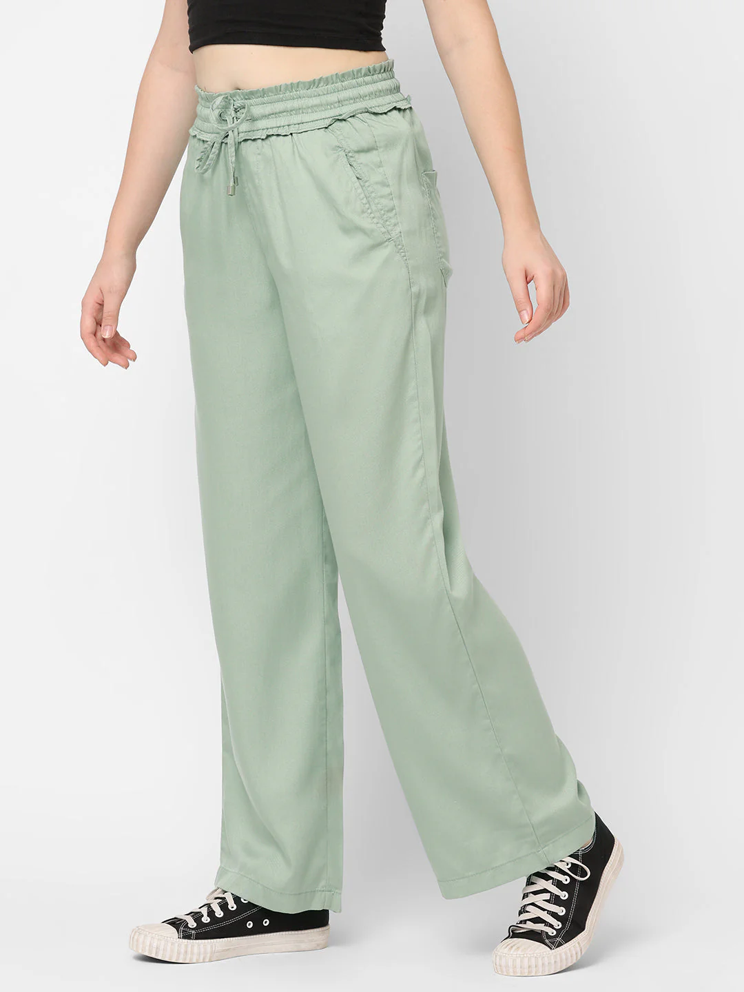 Women High-Rise Wide Leg Trousers - Image 5