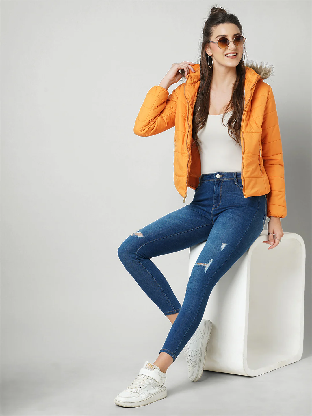 Women Honey Mustard Winter Jacket