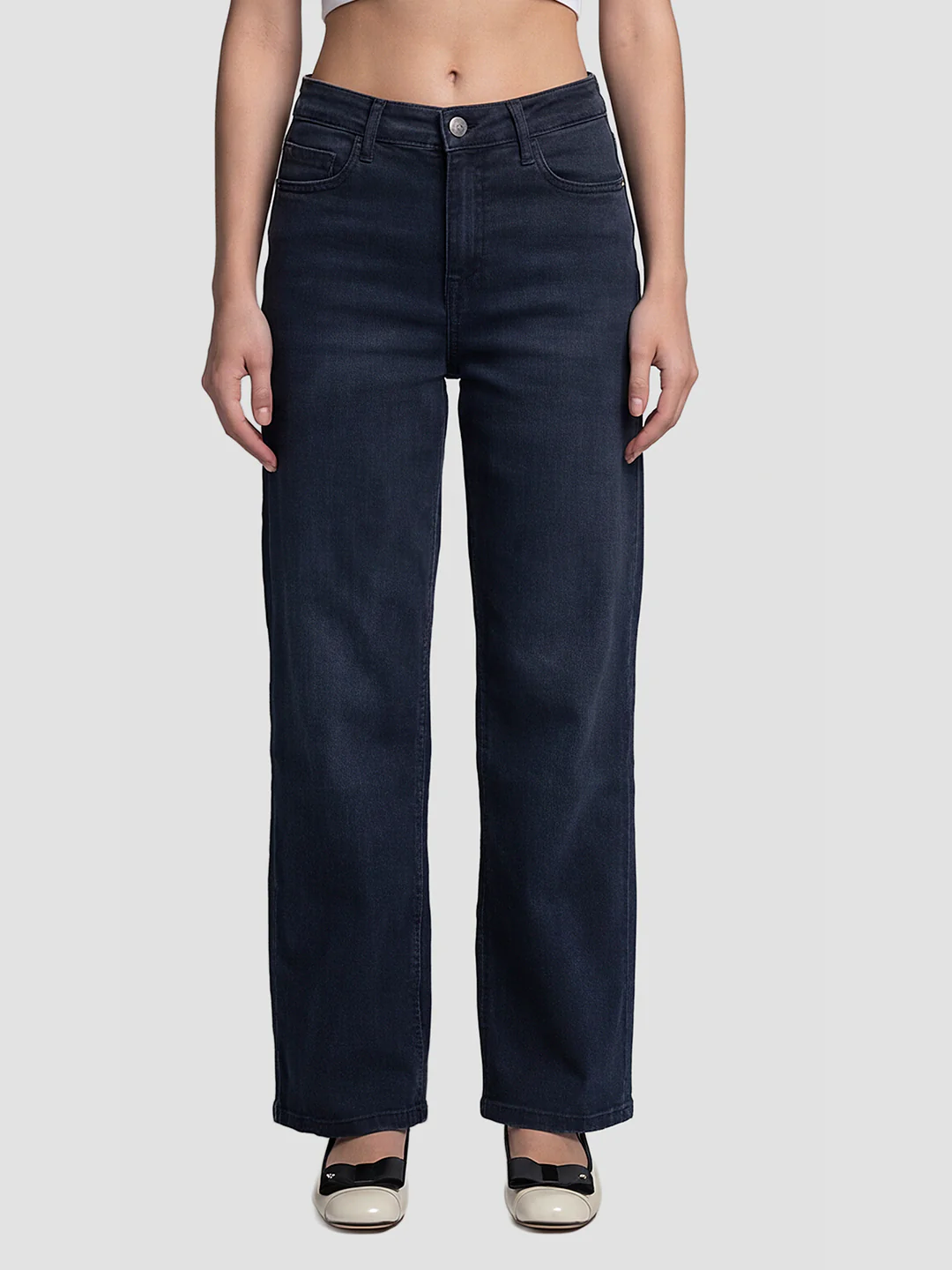 Women Indigo High-Rise Baggy Jeans - Image 2