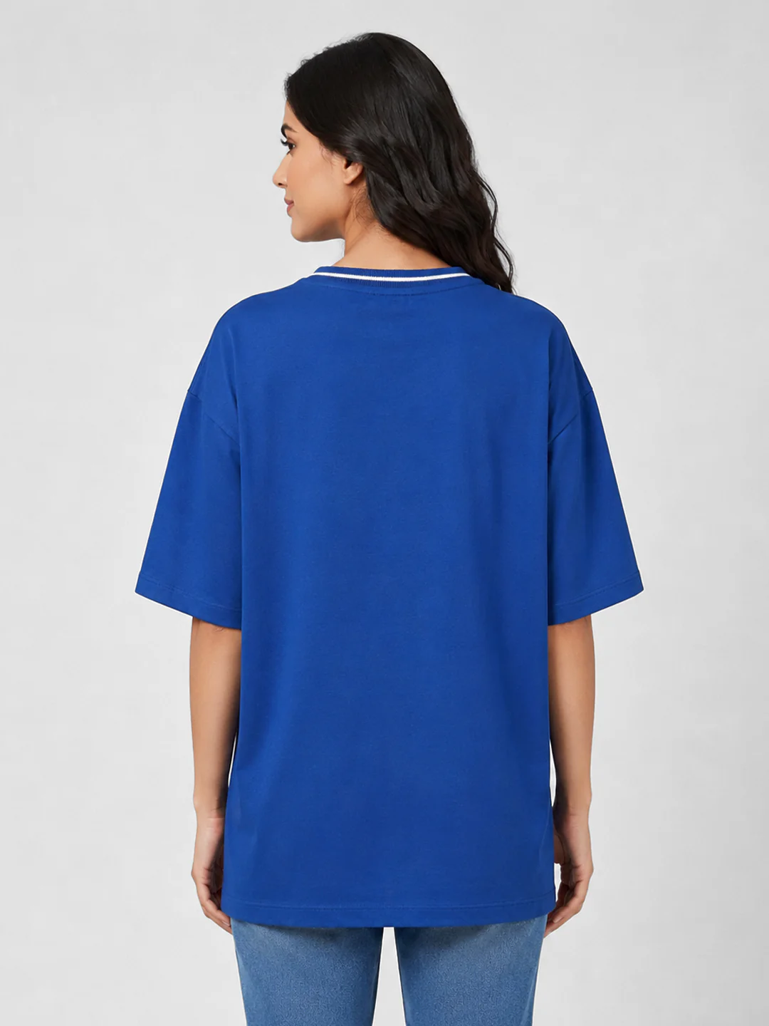 Women Indigo Overshized T-Shirt - Image 3