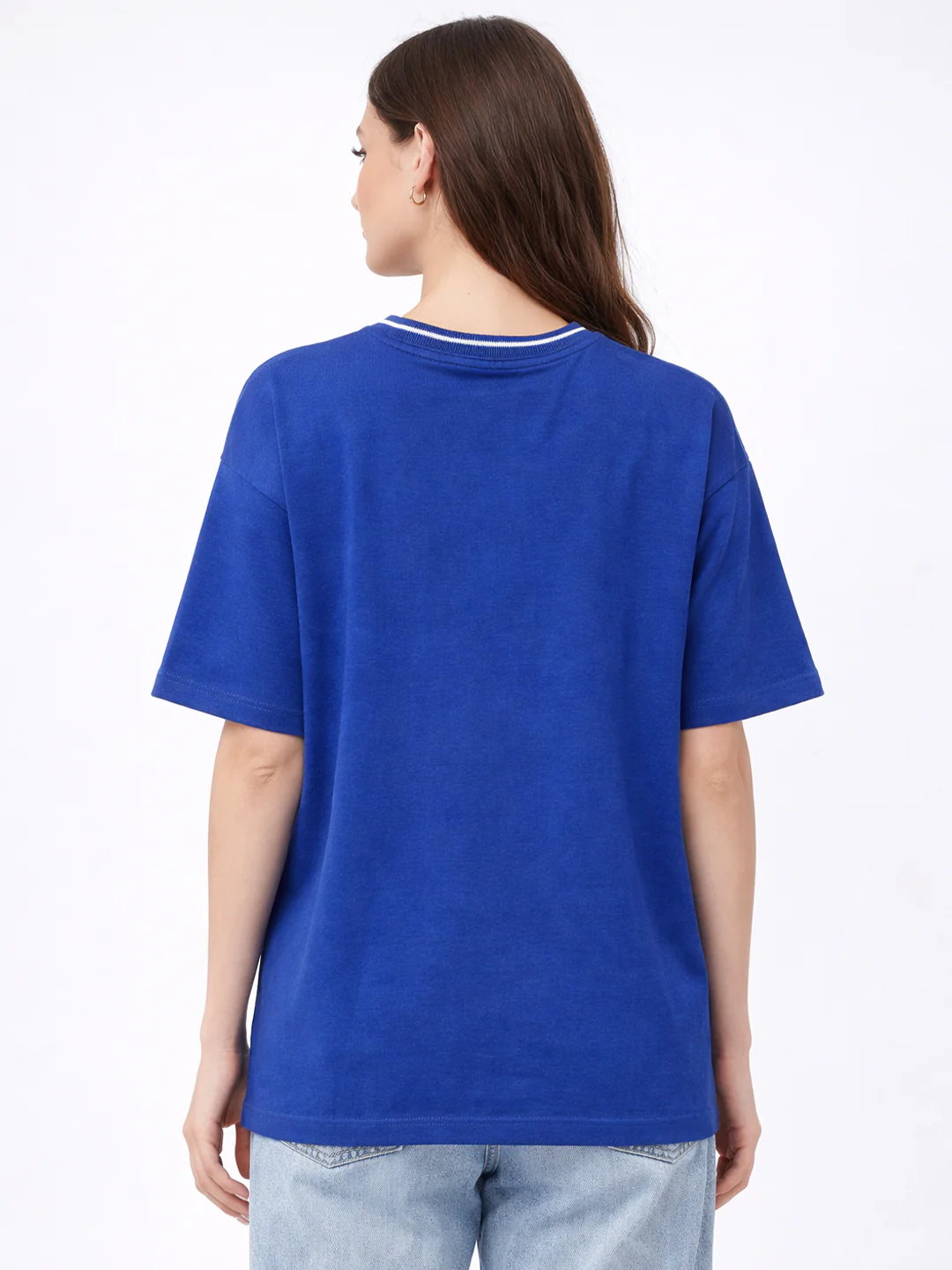 Women Indigo Oversized T-Shirt - Image 3