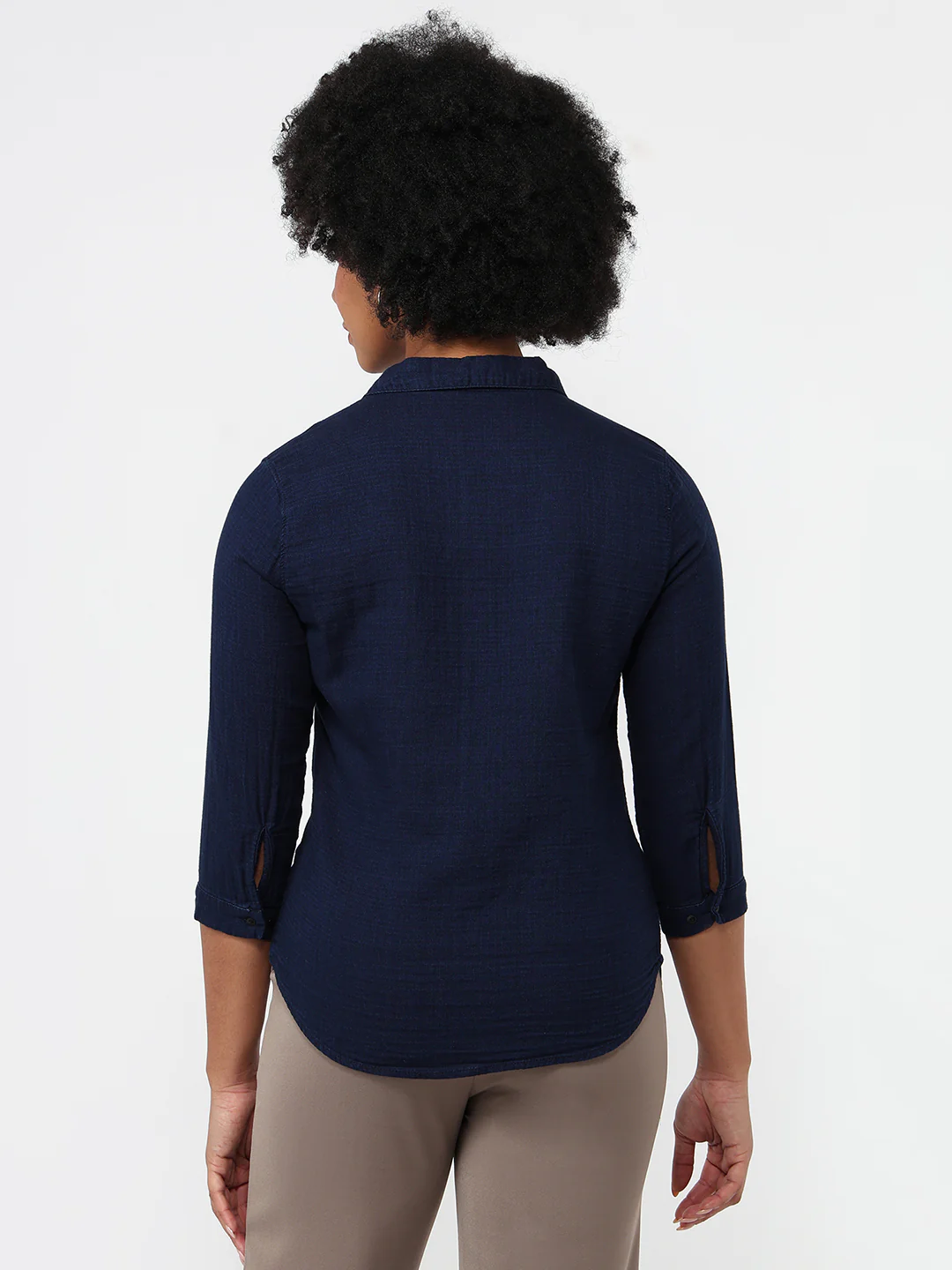 Women Indigo Slim Fit Shirt - Image 3
