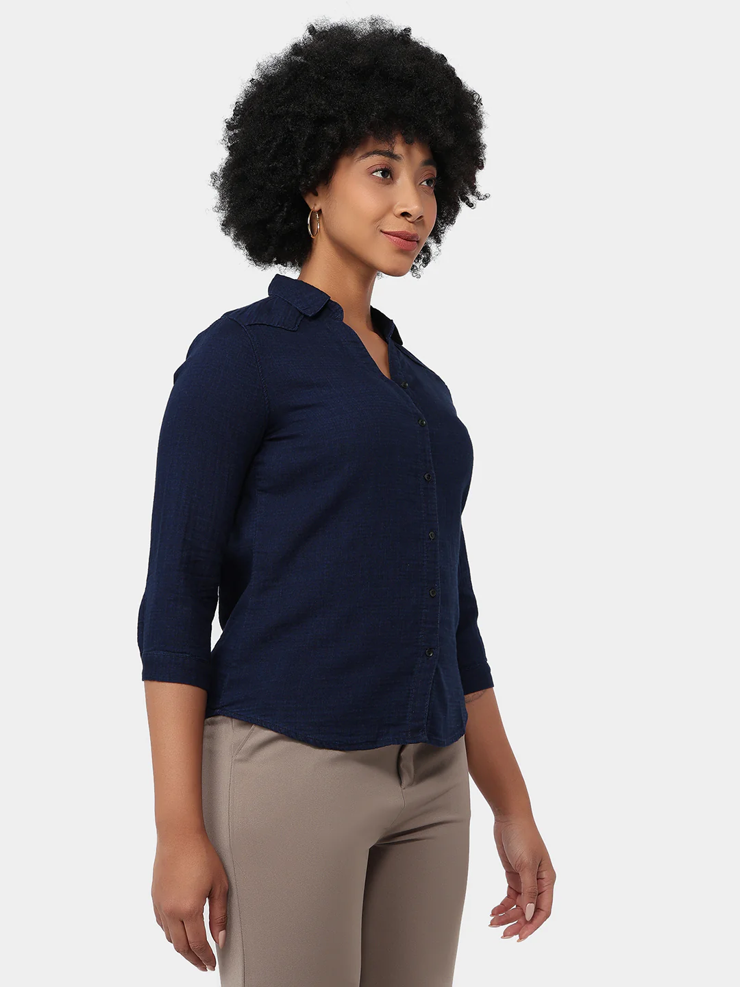 Women Indigo Slim Fit Shirt - Image 6