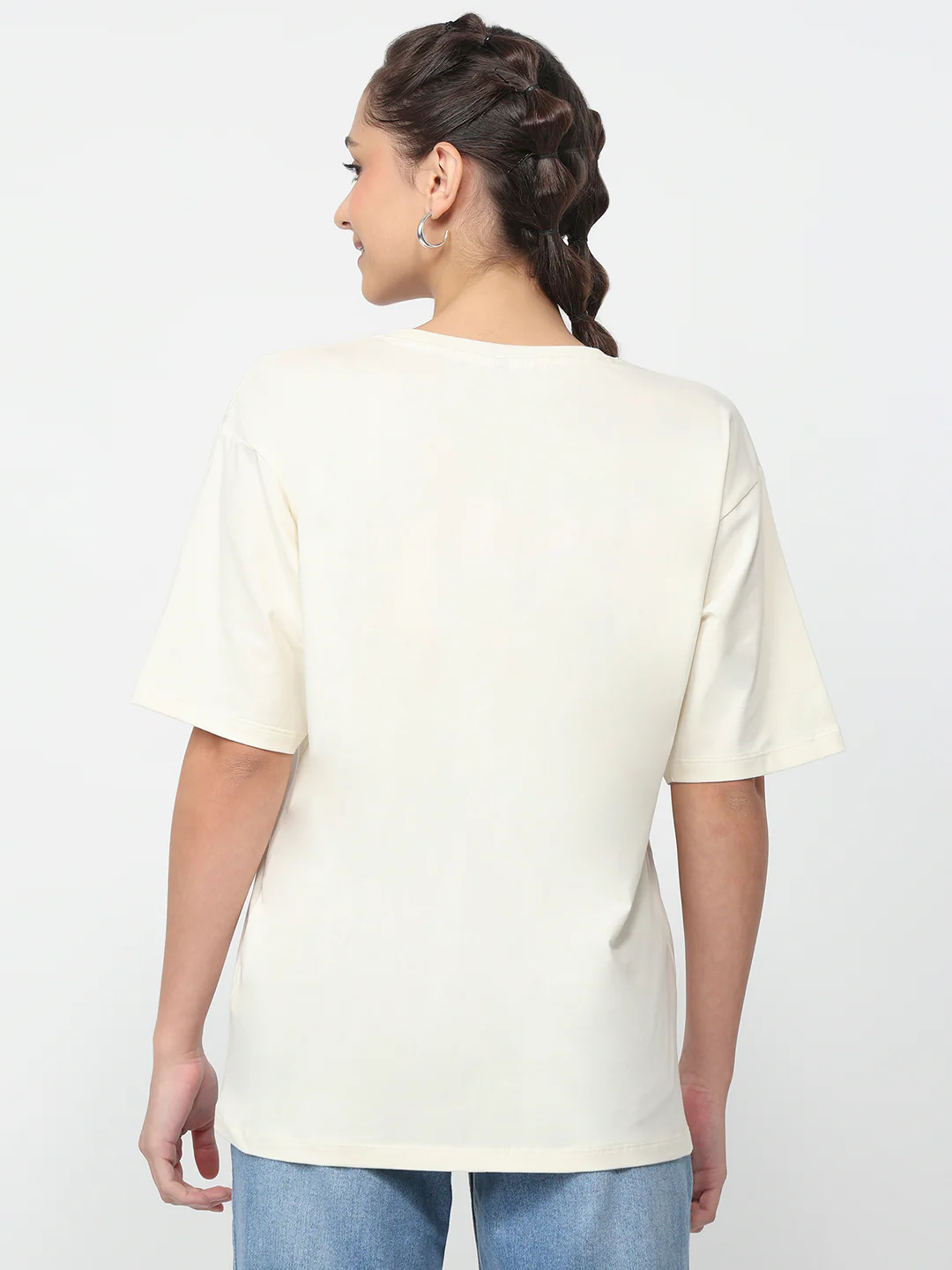 Women Ivory Oversized T-Shirt - Image 3