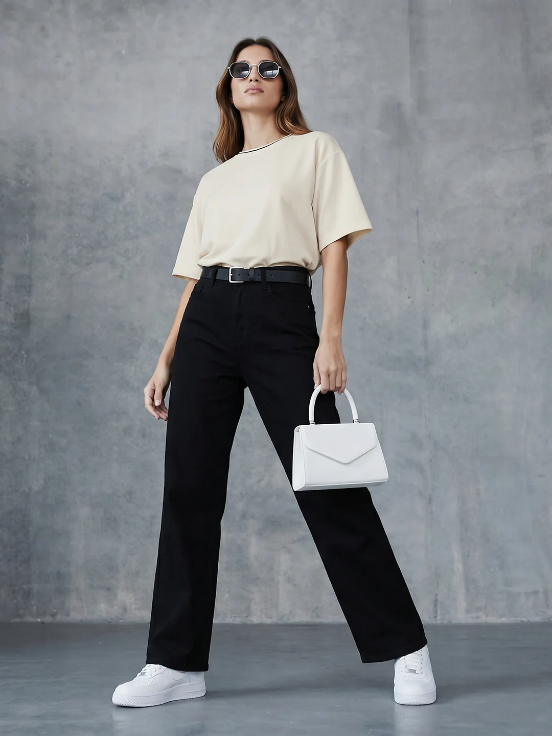 Women Ivory Oversized T-Shirt