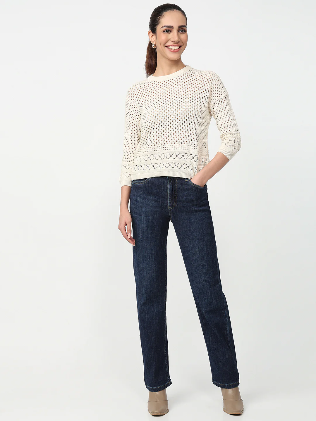 Women Ivory Ponitelle Top - Image 4