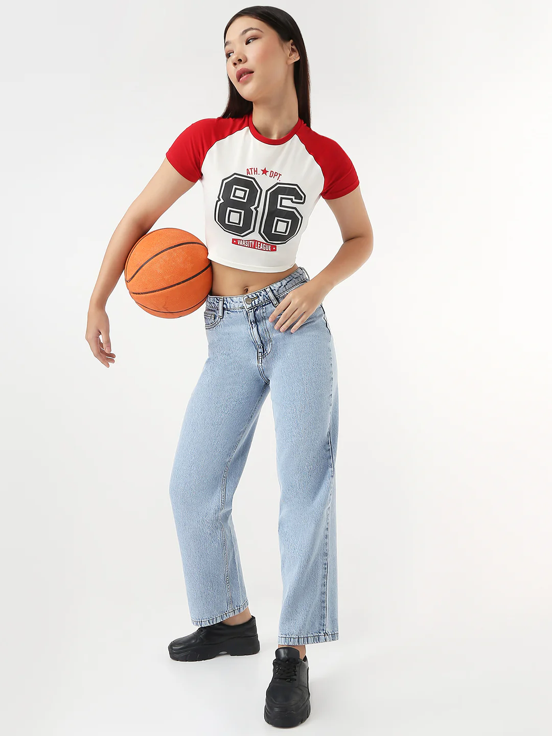 Women Ivory/Red Slim Genz Tees - Image 2