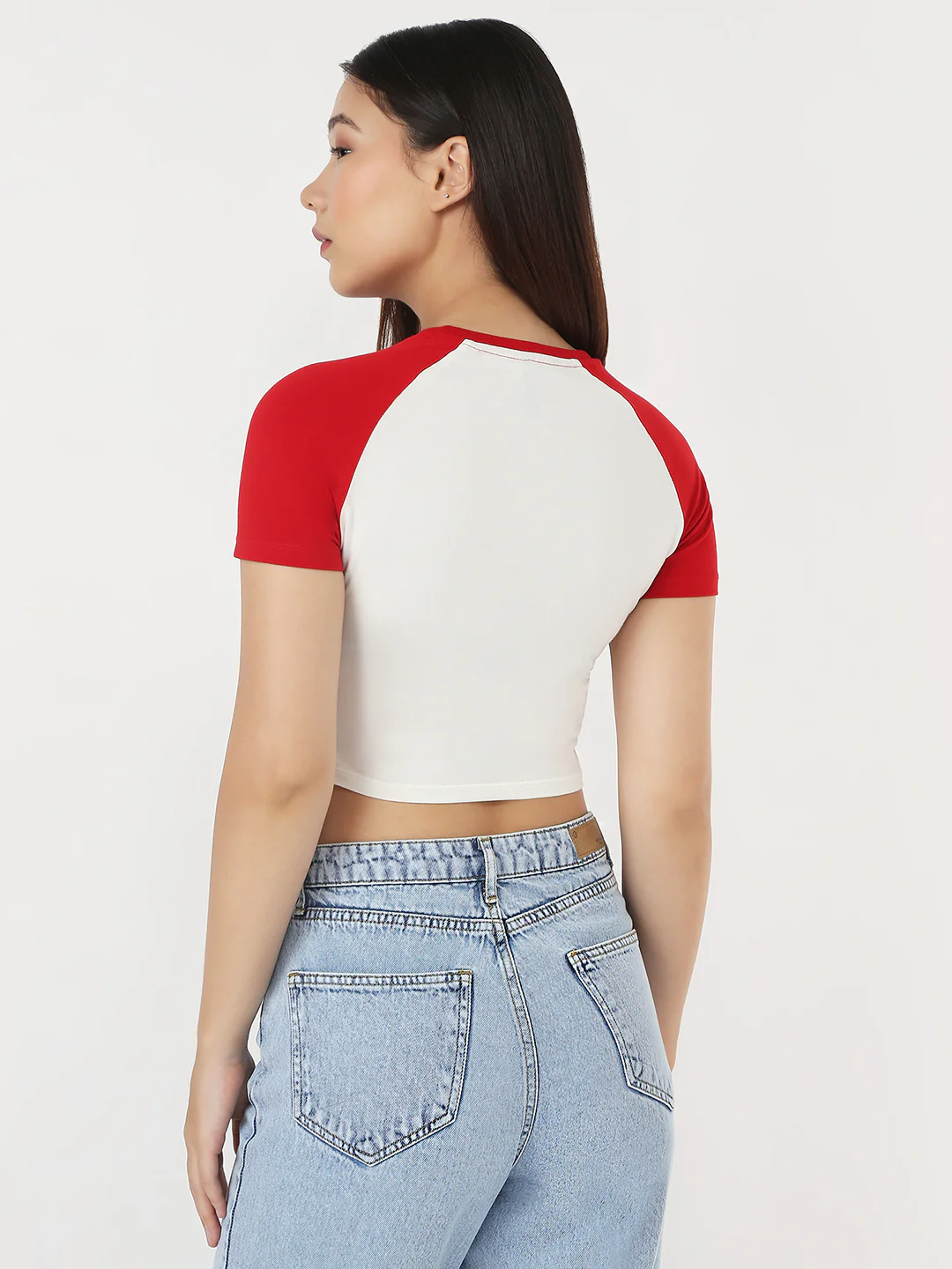 Women Ivory/Red Slim Genz Tees - Image 3