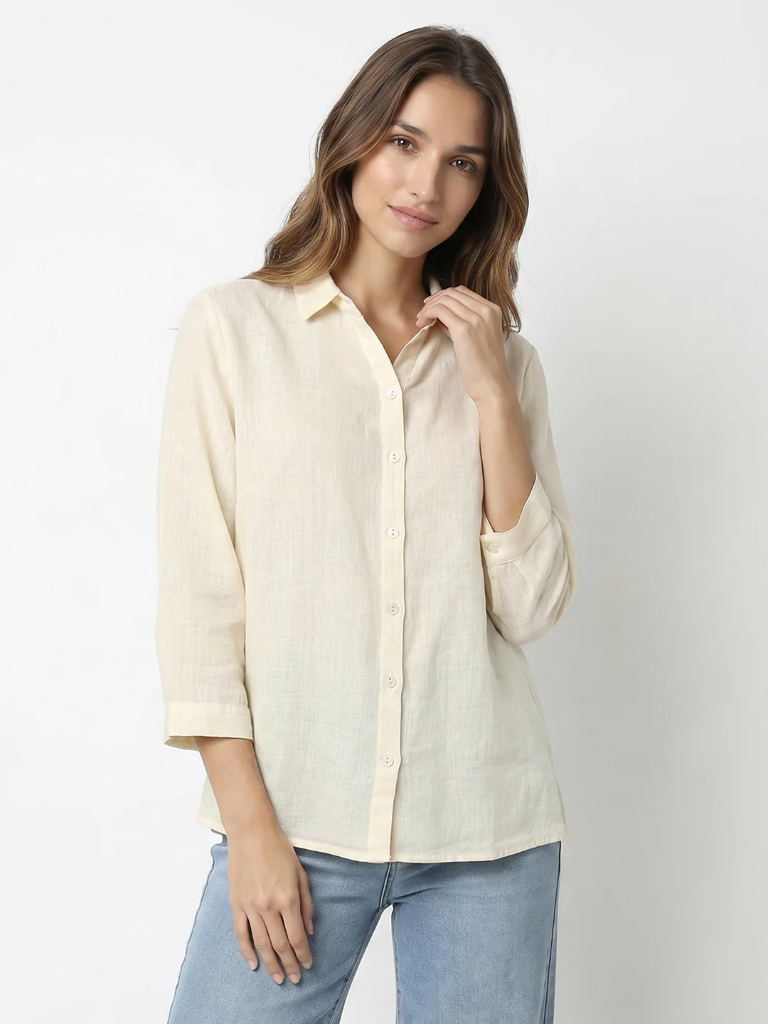 Women Ivory Shirt - Image 2