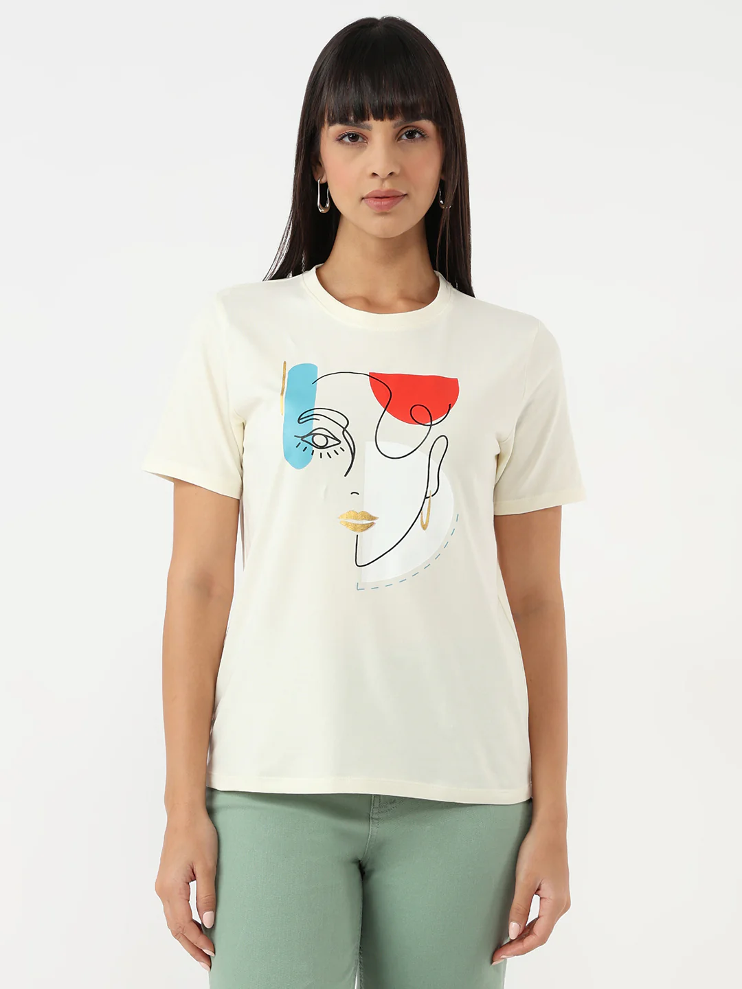 Women Ivory Slim T-Shirt