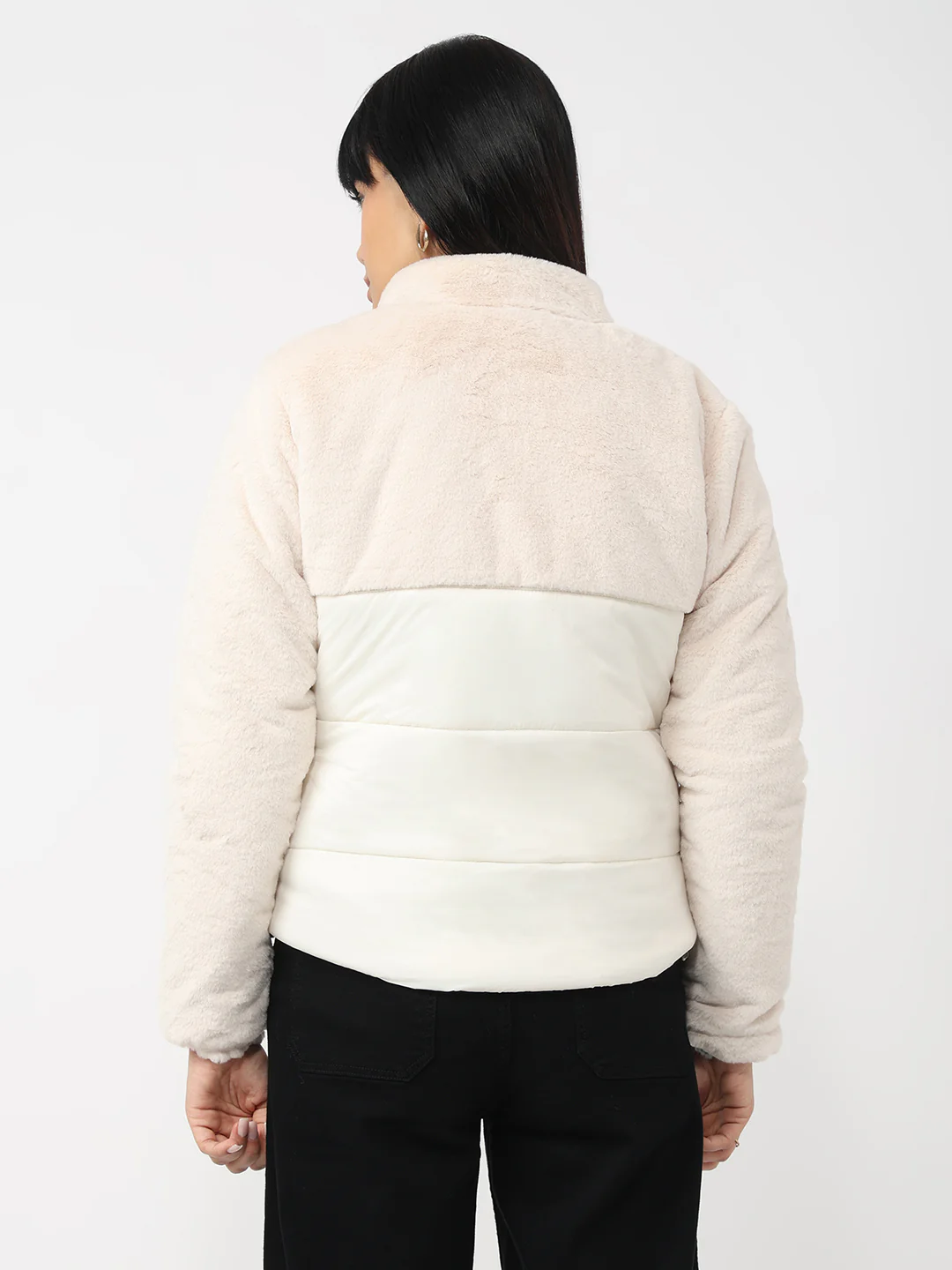 Women Ivory Winter Jacket - Image 3