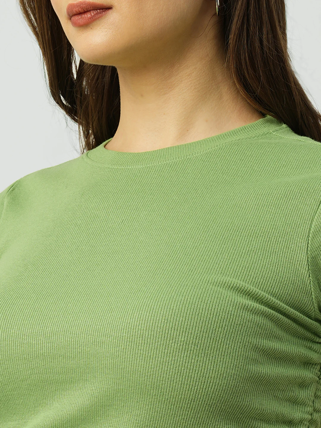 Women Jade Green Crop T-Shirt - Image 4