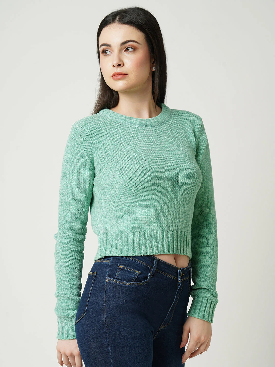 Women Jade Green Sweaters - Image 4