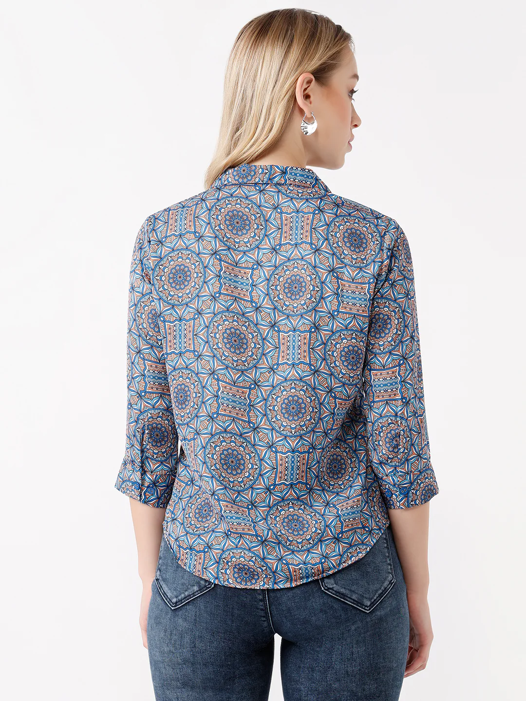 Women Kaleidoscope Print Shirt - Image 3