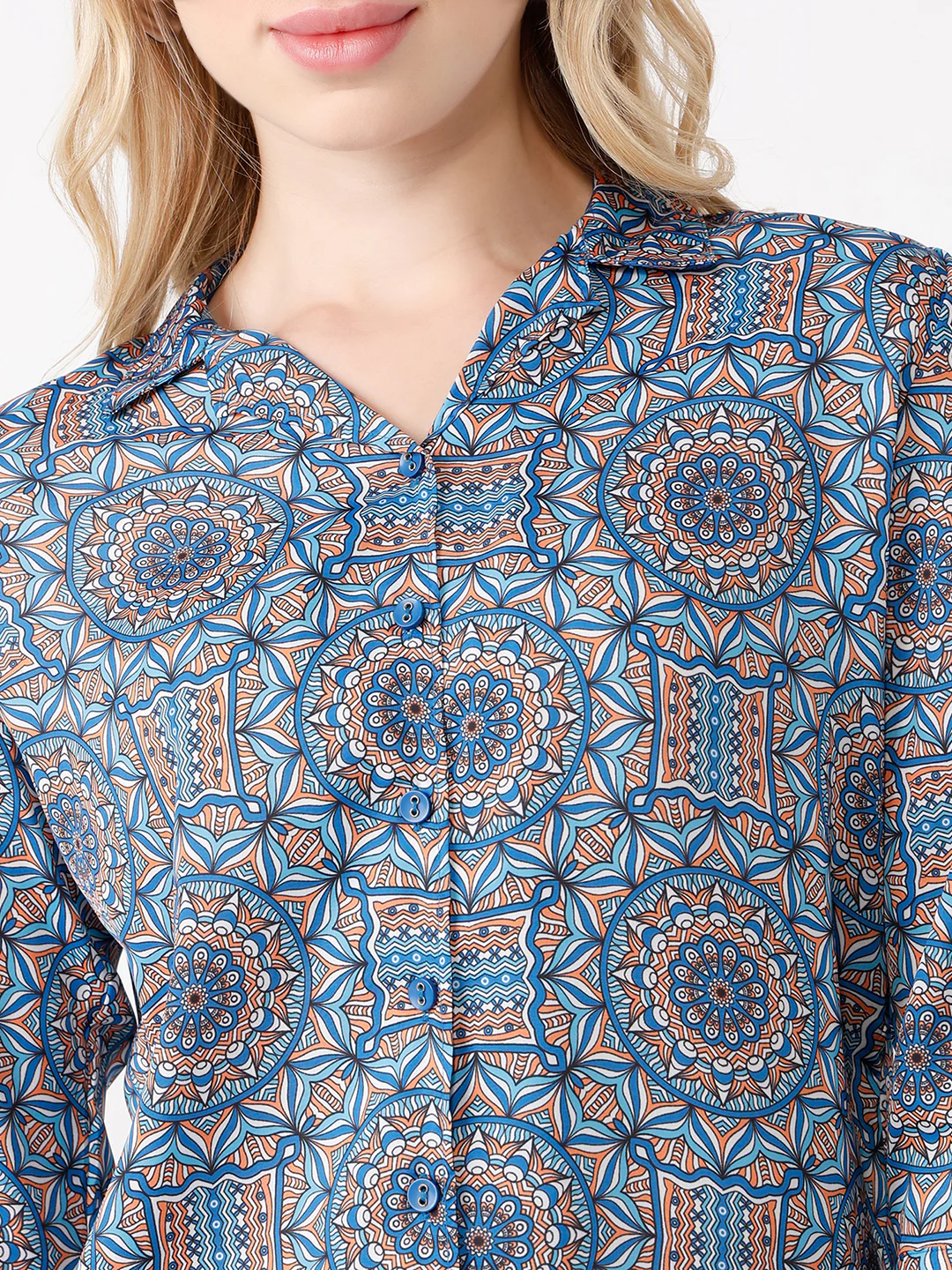 Women Kaleidoscope Print Shirt - Image 5