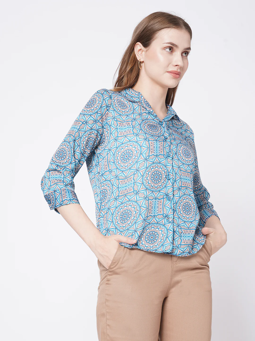 Women Kaleidoscope Printed Shirt - Image 6