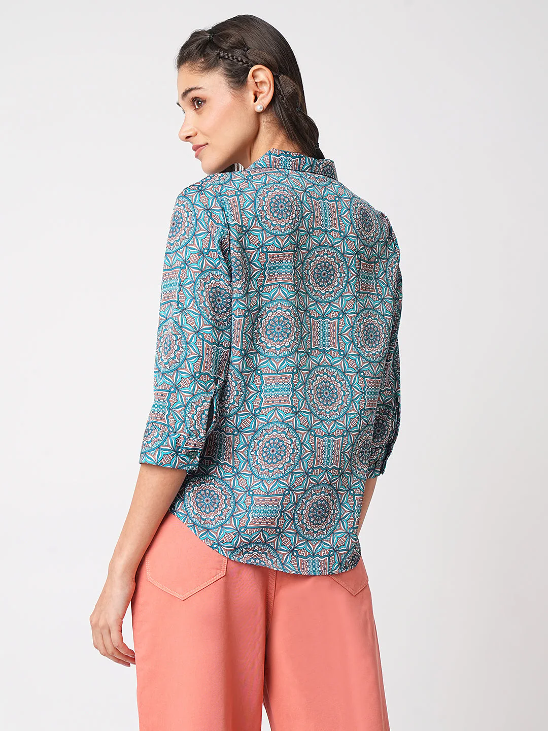 Women Kaleidoscope Printed Shirt - Image 3