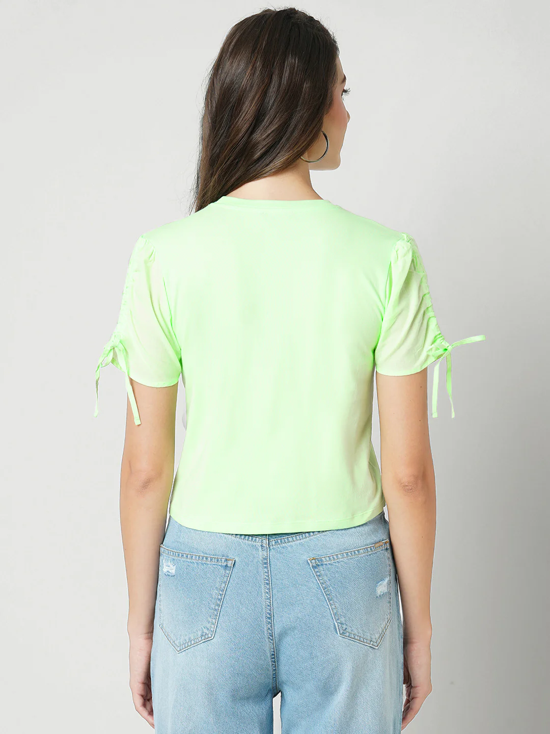 Women Leafy Green Crop T-Shirt - Image 3