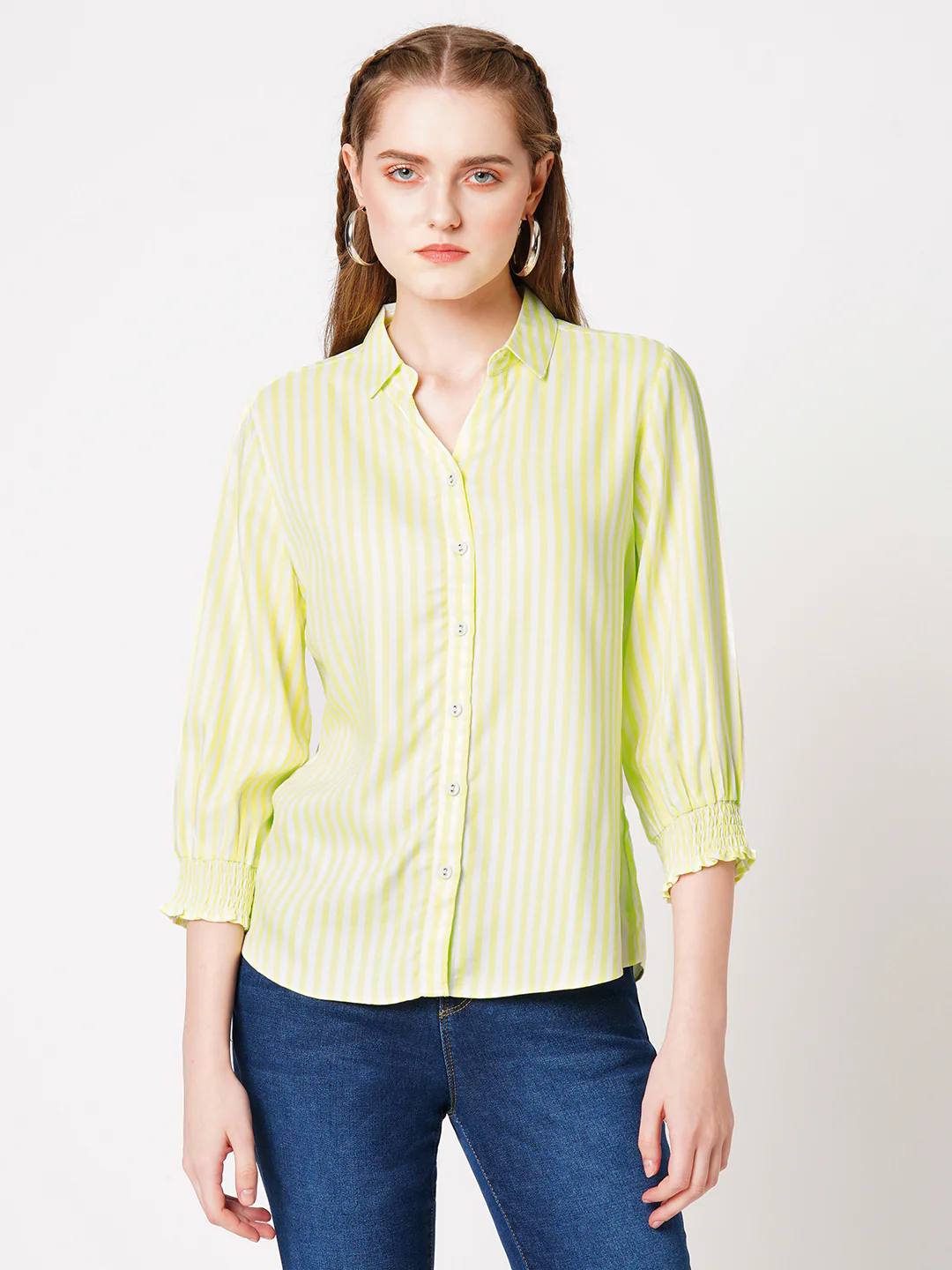 Women Lemon Yellow Shirt - Image 2