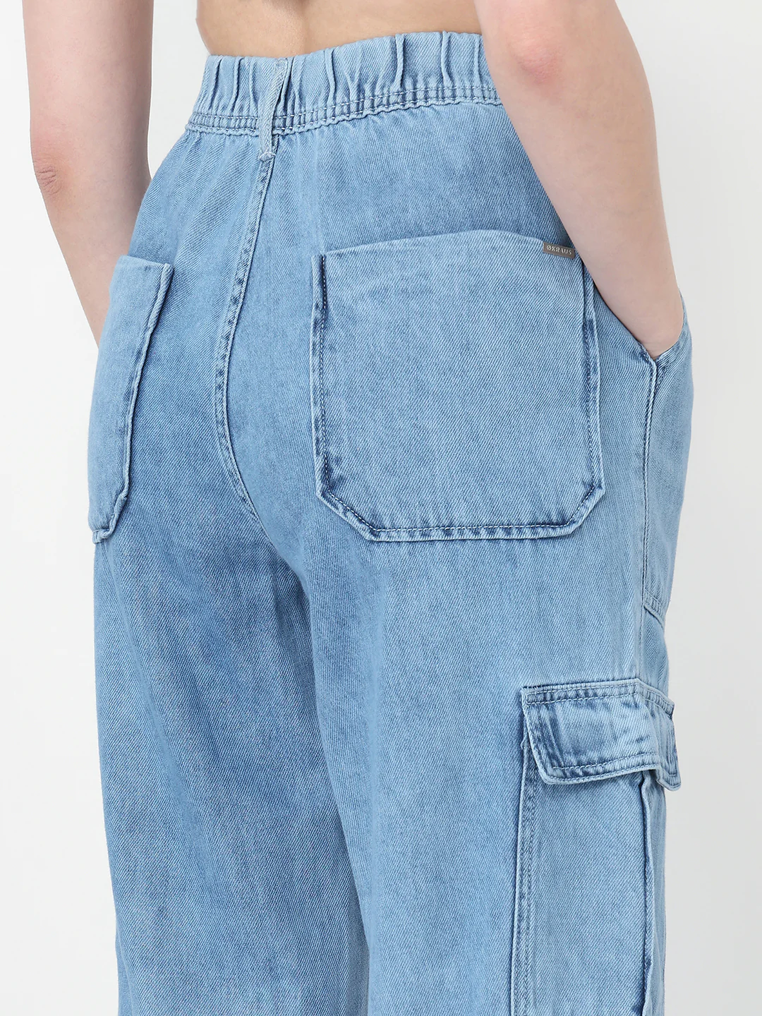 Women Light Blue Cargo - Image 7