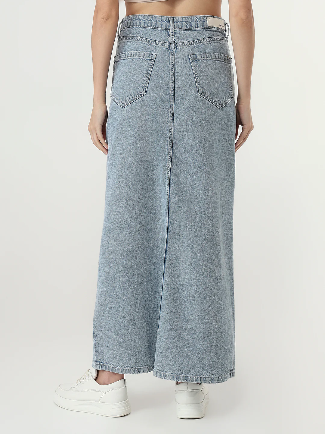 Women Light Blue Denim Skirt - Image 3