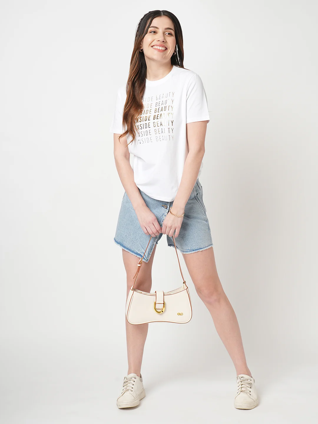 Women Light Blue Denim Skort/Skirt - Image 4