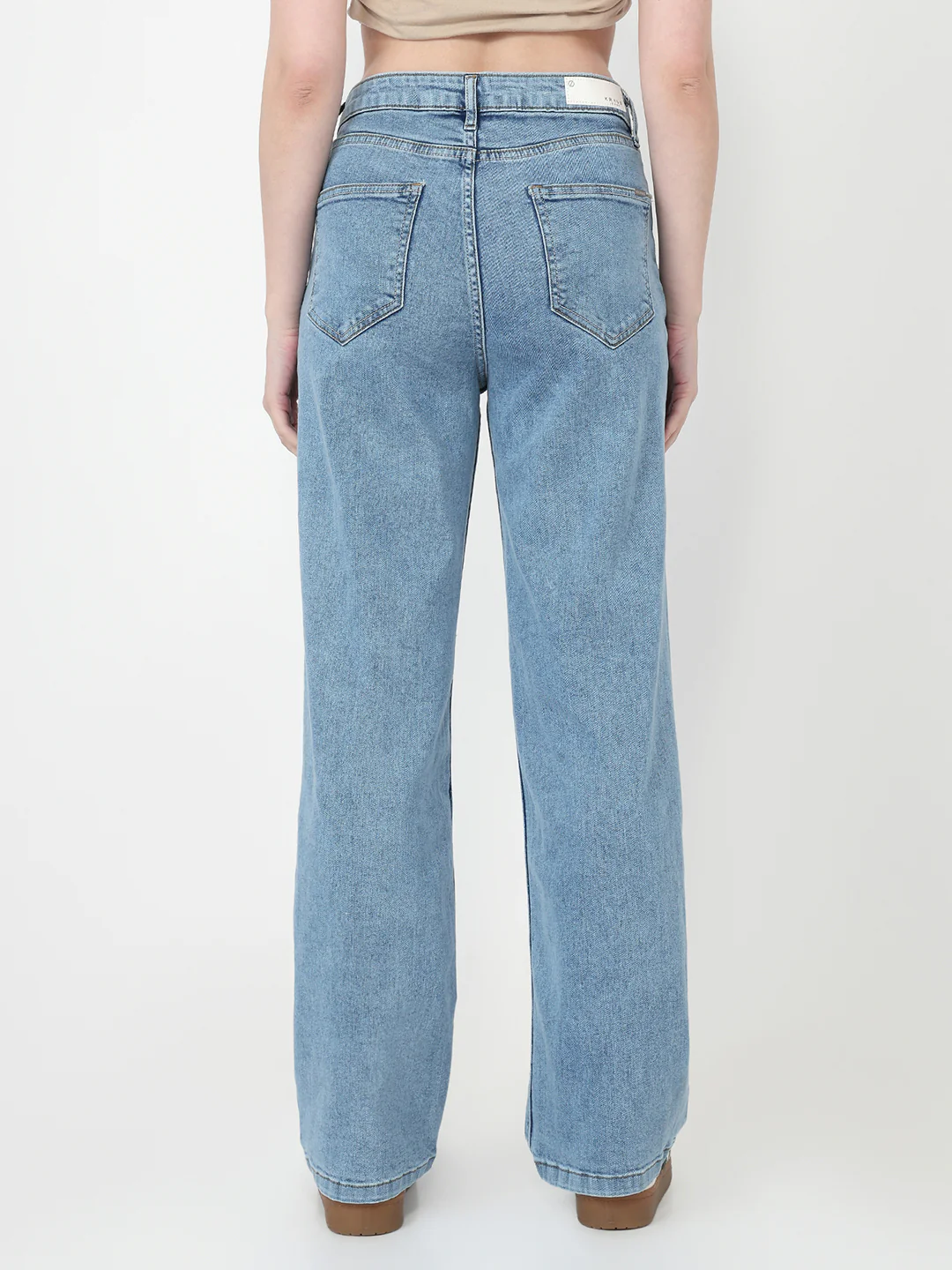 Women Light Blue High-Rise Baggy Jeans - Image 3