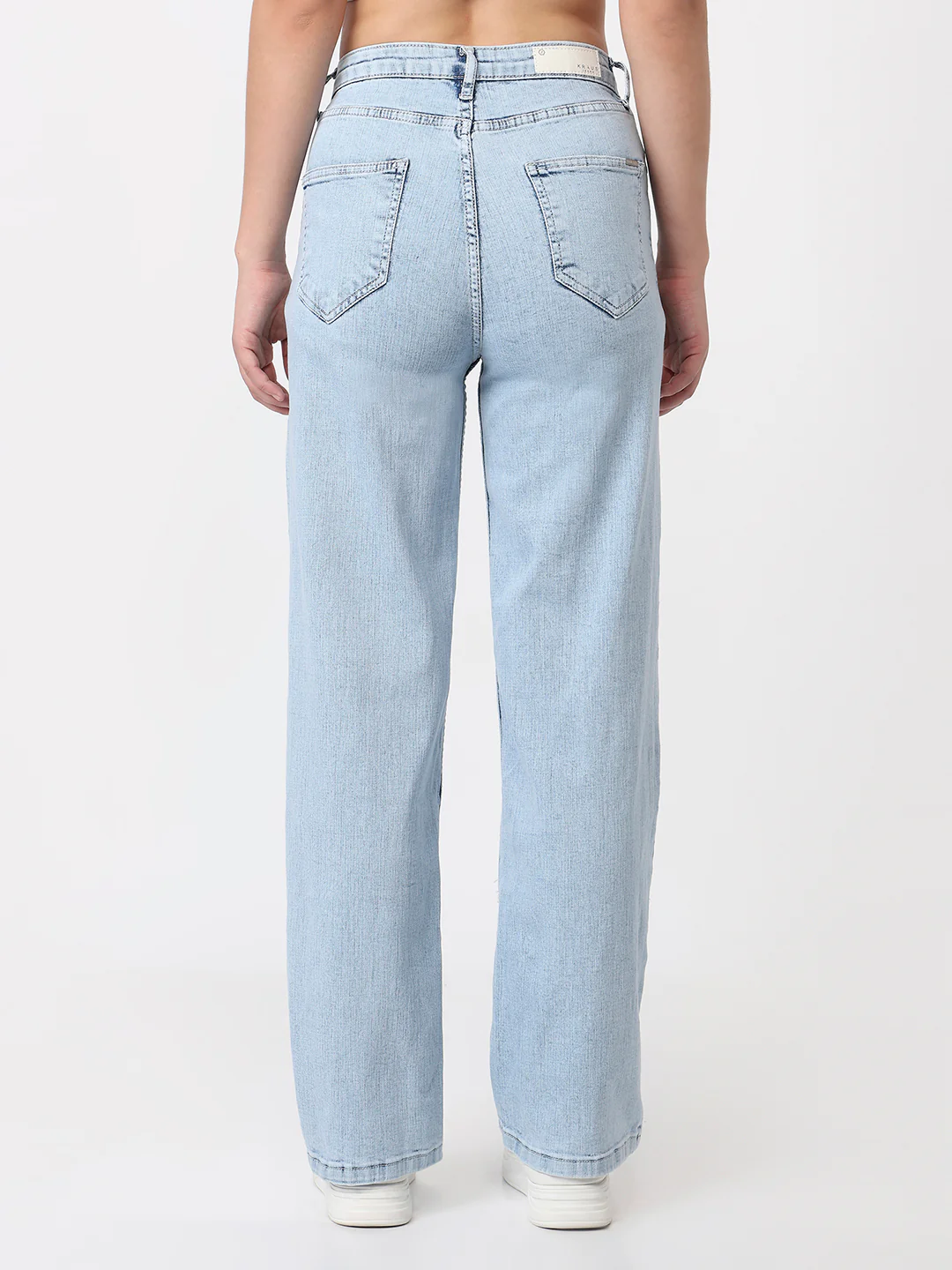 Women Light Blue High-Rise Baggy Jeans - Image 3