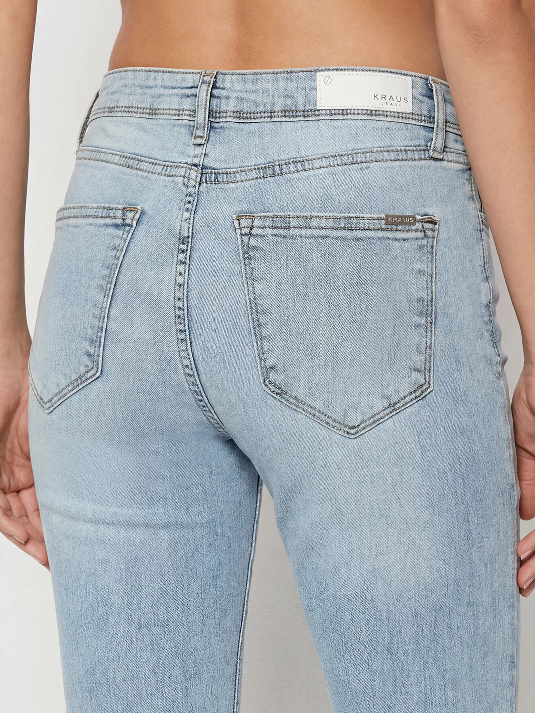 Women Light Blue High-Rise Flare Jeans - Image 3