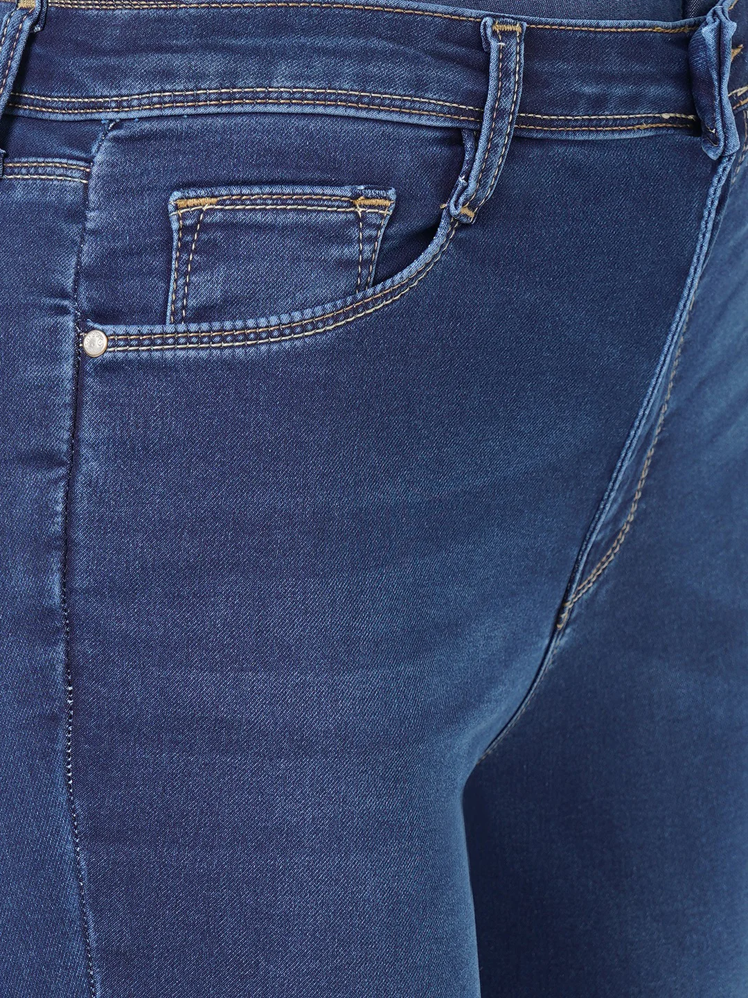 Women Light Blue High-Rise Flare Jeans - Image 5