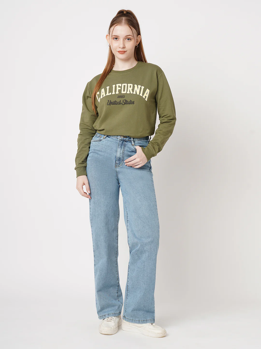 Women Light Blue High-Rise Loose Straight Fit Jeans - Image 4
