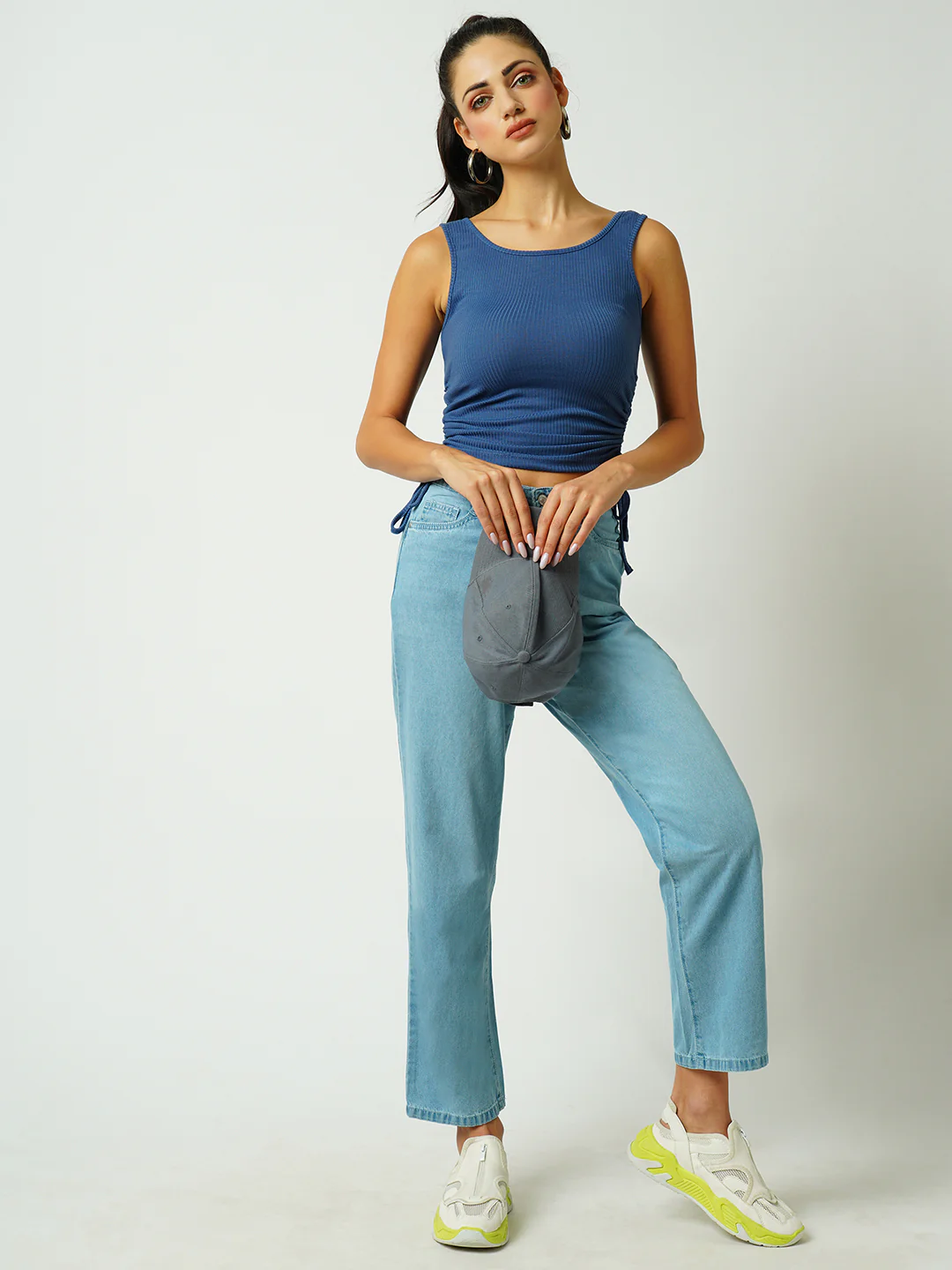 Women Light Blue High-Rise Loose Straight Fit Jeans