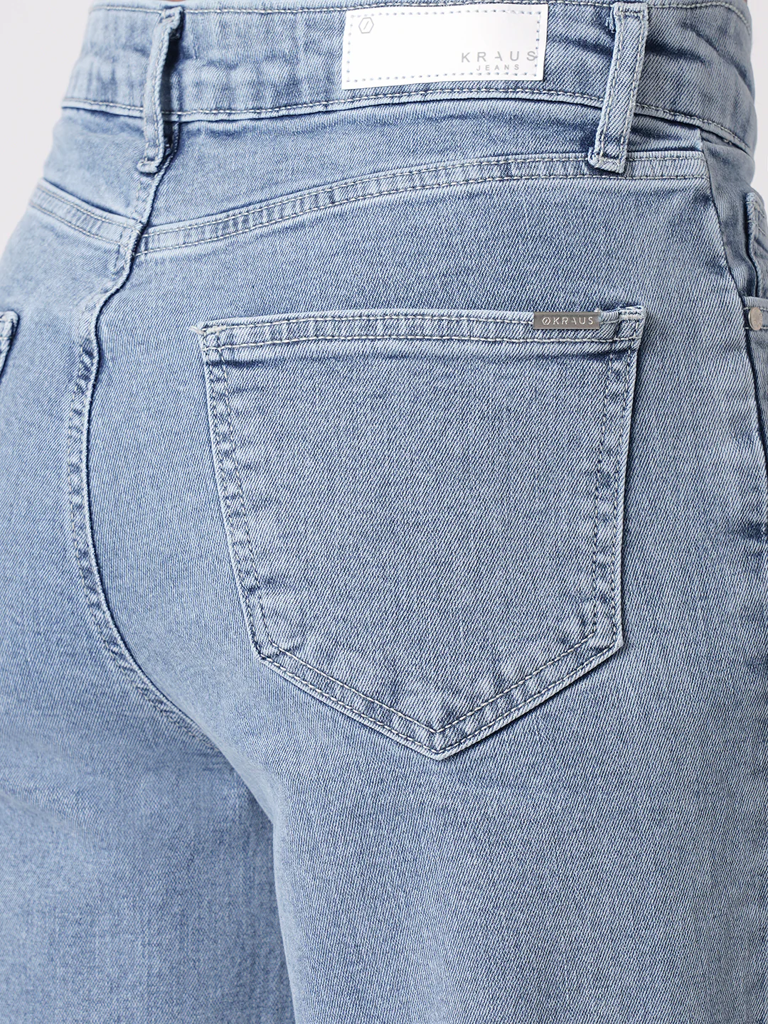 Women Light Blue High-Rise Relaxed Straight Fit Jeans - Image 6