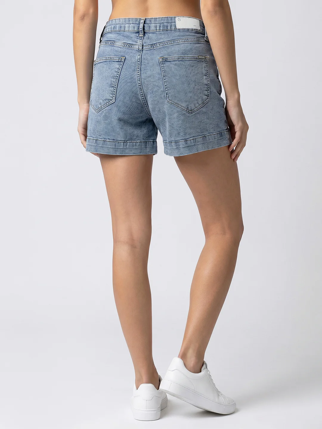 Women Light Blue High-Rise Short - Image 3