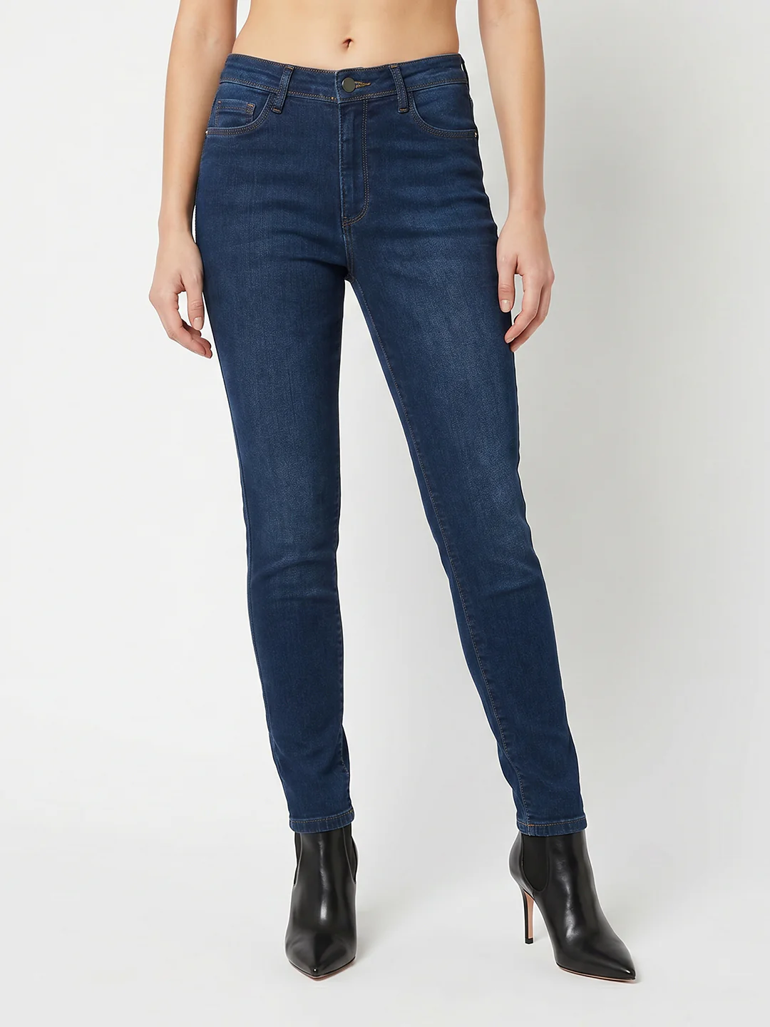 Women Light Blue High-Rise Skinny Jeans - Image 2