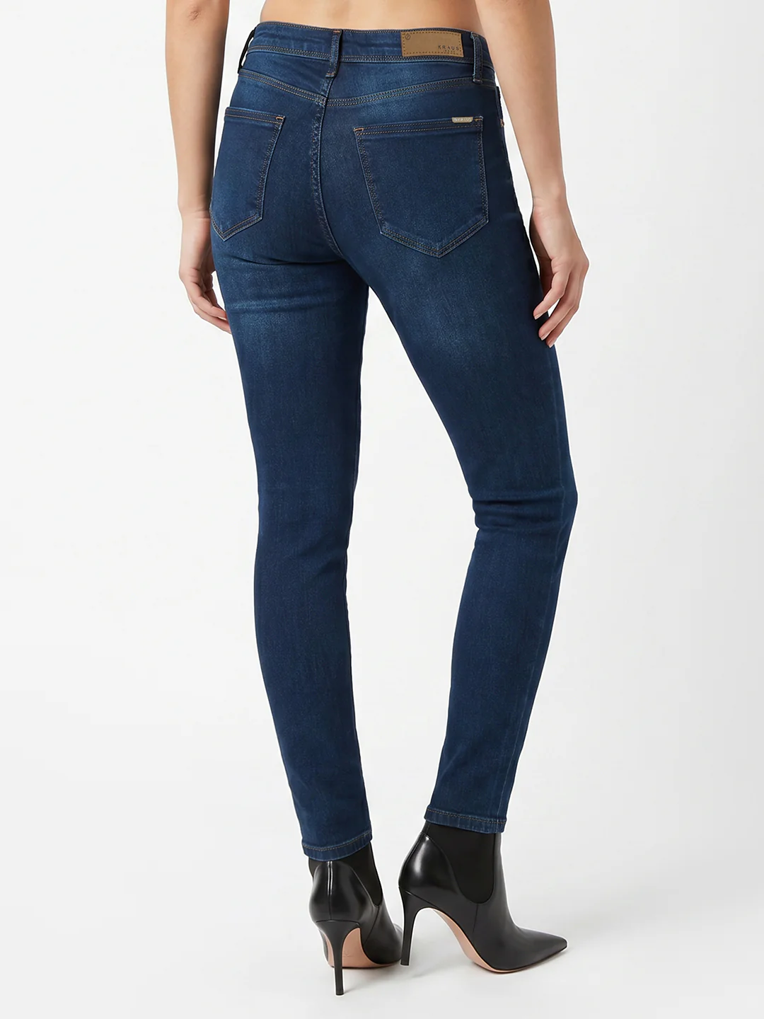 Women Light Blue High-Rise Skinny Jeans - Image 3