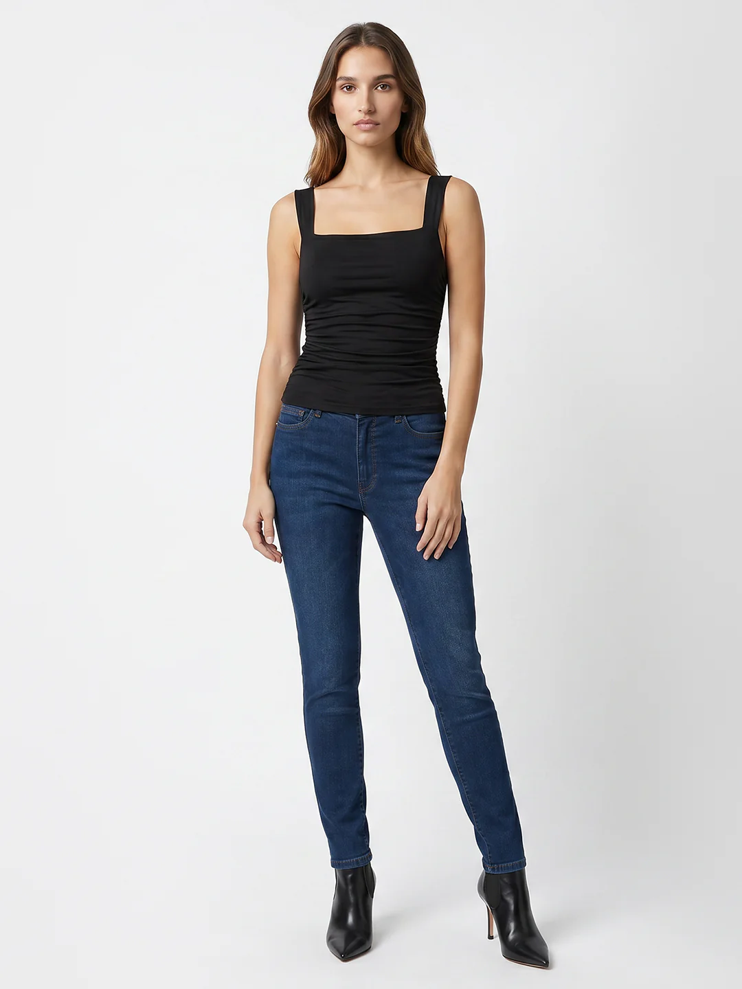 Women Light Blue High-Rise Skinny Jeans - Image 4