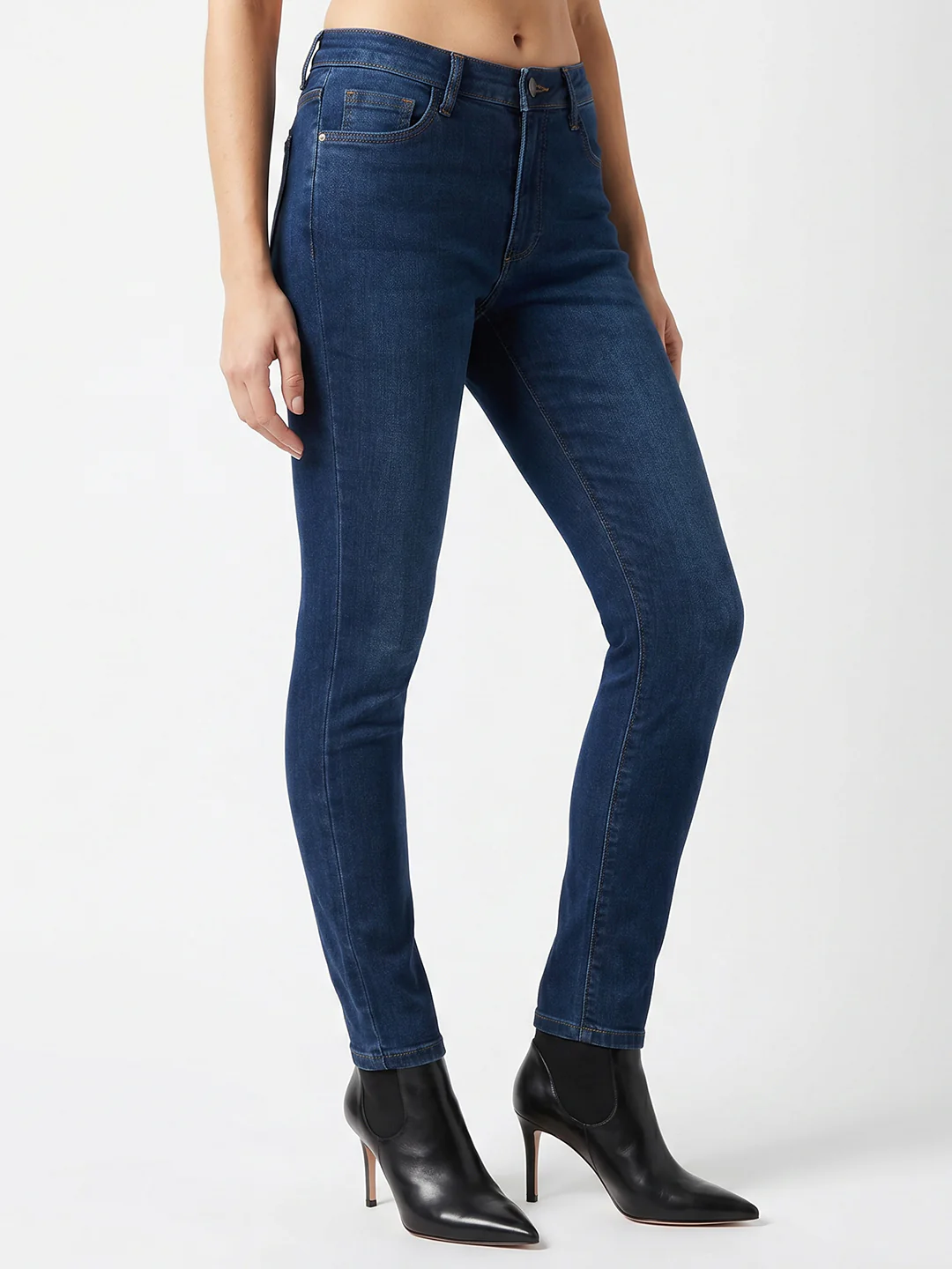 Women Light Blue High-Rise Skinny Jeans - Image 6