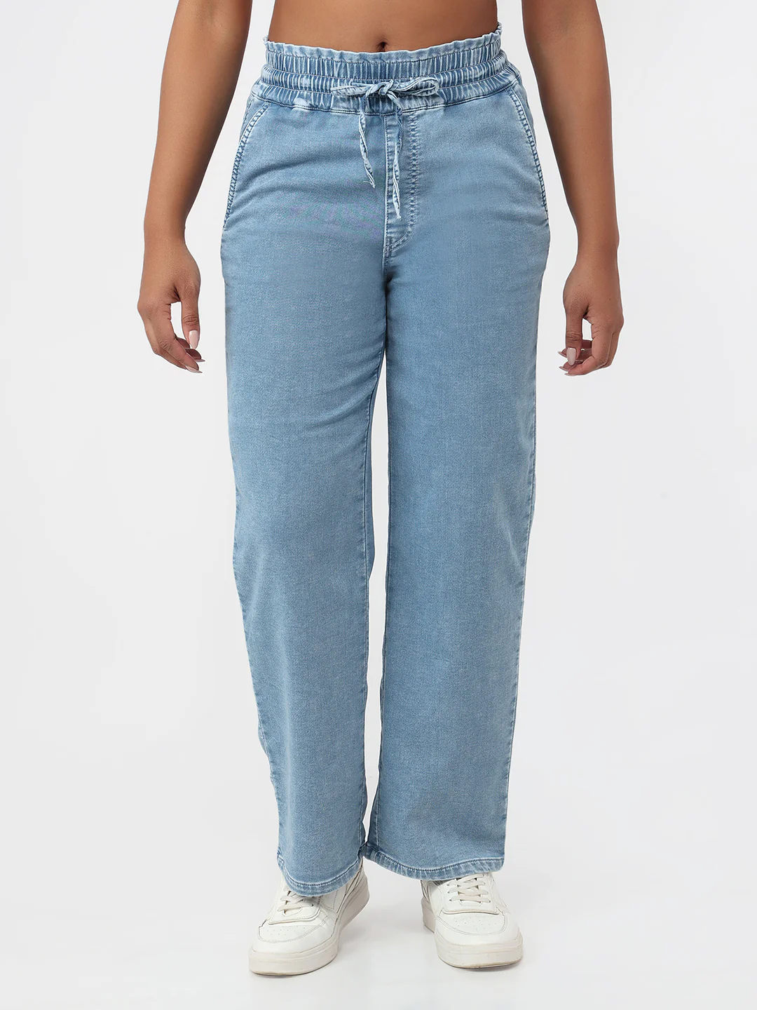 Women Light Blue Joggers - Image 2