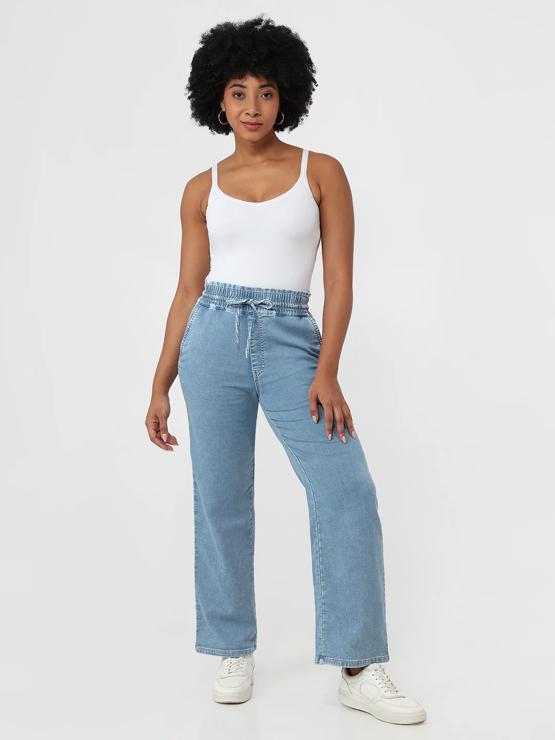 Women Light Blue Joggers - Image 4