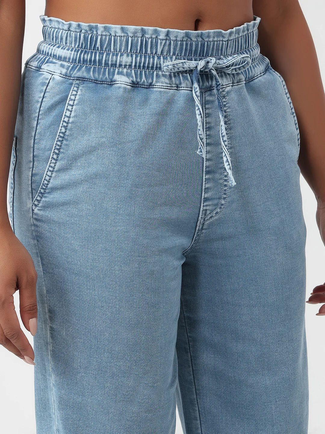 Women Light Blue Joggers - Image 5