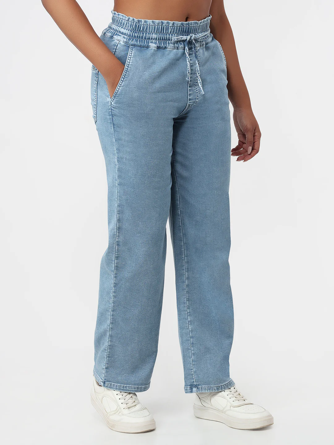 Women Light Blue Joggers - Image 6
