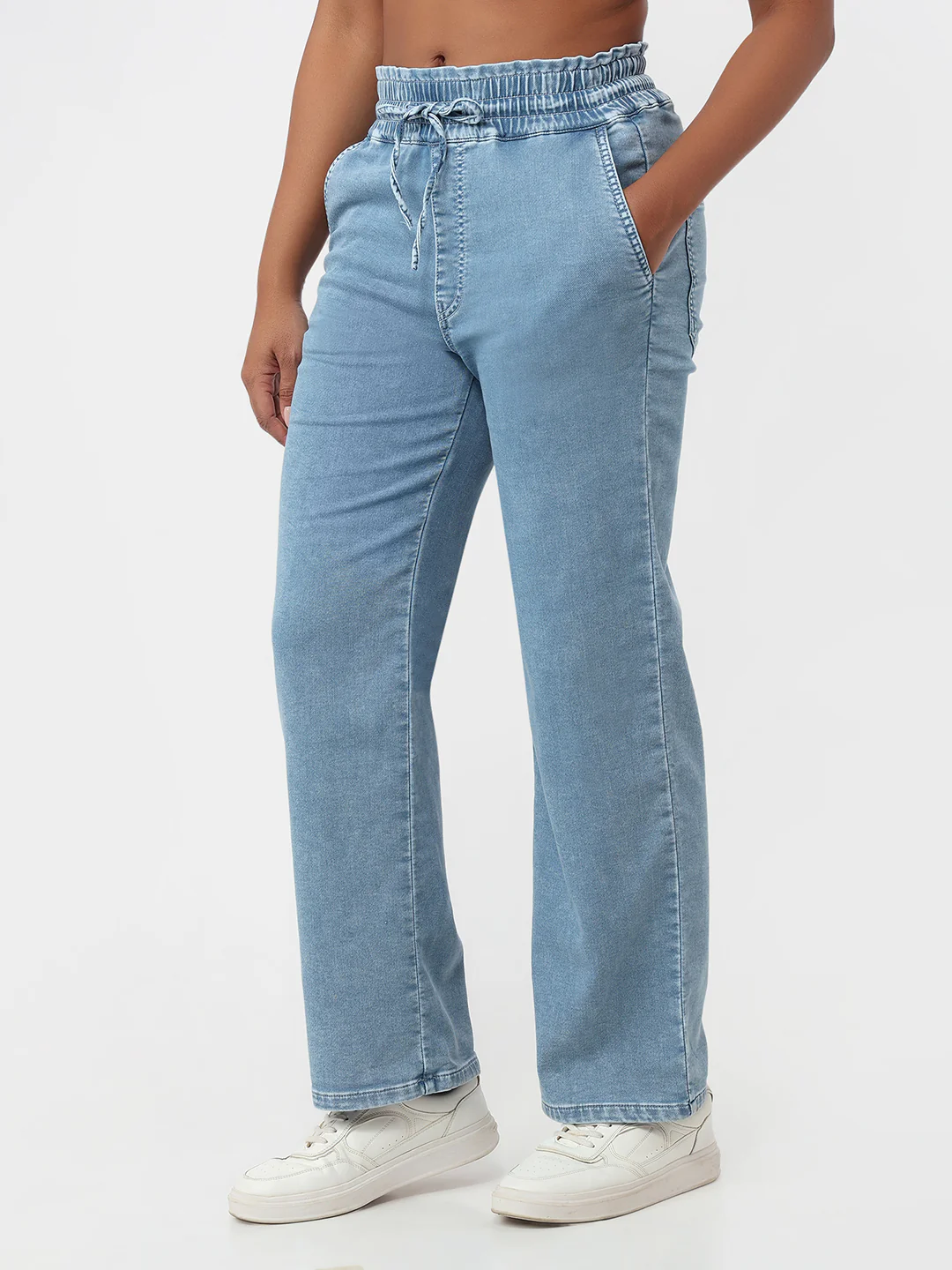 Women Light Blue Joggers - Image 8