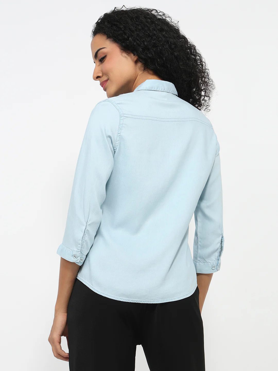 Women Light Blue Shirt - Image 3