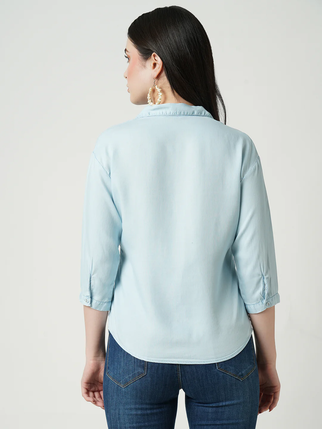 Women Light Blue Shirt - Image 3