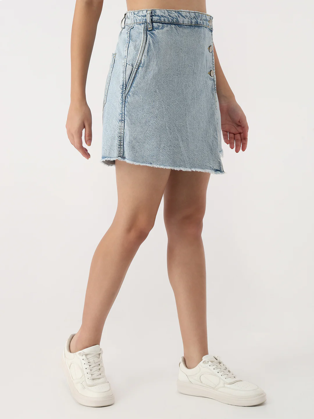 Women Light Blue Skort - Image 5