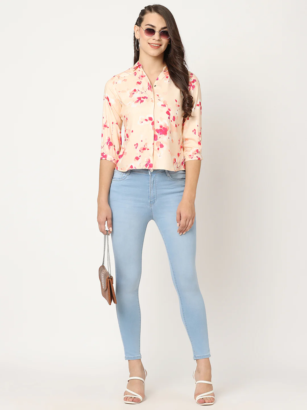 Women Light Blue Sky High-Rise Skinny Jeans - Image 4